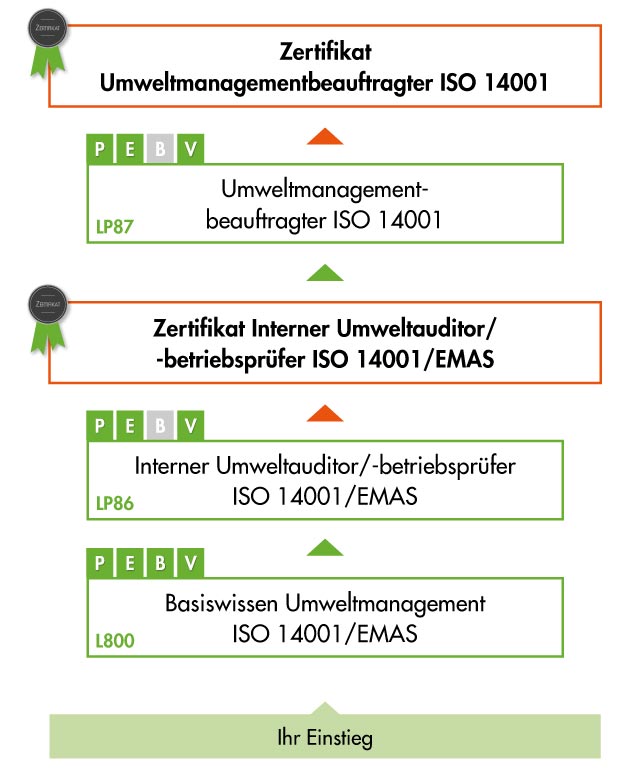 Ausbildungsgrafik Umweltmanagement ISO 14001
