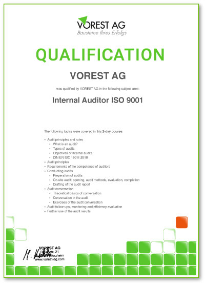 ISO 45001 E-Learning Arbeitsschutzmanagement - englischsprachige Qualifikationsbescheinigung