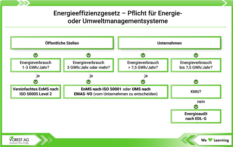 Grafik Energieeffizienzgesetz - Pflicht für Energie- oder Umweltmanagementsysteme